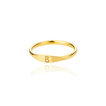 Load image into Gallery viewer, Cross-border 26 English Letter Ring Stainless Steel high quality Niche Design Light Luxury Opening Female Ring Food Ring