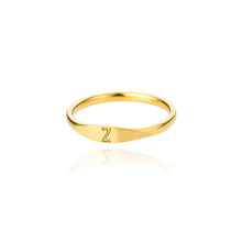Load image into Gallery viewer, Cross-border 26 English Letter Ring Stainless Steel high quality Niche Design Light Luxury Opening Female Ring Food Ring
