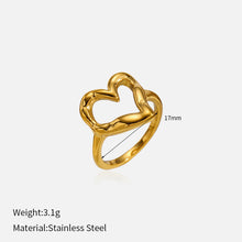 Load image into Gallery viewer, European and American Cross-Border Geometric Irregular Rings Retro Fashion Texture Furnace Vacuum Gold-Plated Ring Index Finger Ring Wholesale