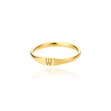 Load image into Gallery viewer, Cross-border 26 English Letter Ring Stainless Steel high quality Niche Design Light Luxury Opening Female Ring Food Ring