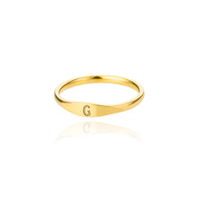 Load image into Gallery viewer, Cross-border 26 English Letter Ring Stainless Steel high quality Niche Design Light Luxury Opening Female Ring Food Ring
