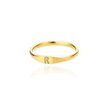 Load image into Gallery viewer, Cross-border 26 English Letter Ring Stainless Steel high quality Niche Design Light Luxury Opening Female Ring Food Ring