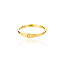 Load image into Gallery viewer, Cross-border 26 English Letter Ring Stainless Steel high quality Niche Design Light Luxury Opening Female Ring Food Ring