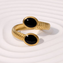 Load image into Gallery viewer, European and American Retro Temperament Simple Design Feeling Finger Ring Middle French High Feeling Gold-plated Geometric Stainless Steel Ring
