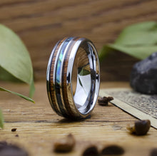 Load image into Gallery viewer, European and American Cross-Border Best-Selling Stainless Steel Rings, Meteorite Inlaid Gold Foil Men's Light Luxury Fashion Personalized Rings Wholesale