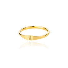 Load image into Gallery viewer, Cross-border 26 English Letter Ring Stainless Steel high quality Niche Design Light Luxury Opening Female Ring Food Ring