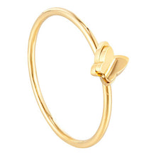 Load image into Gallery viewer, French double three-dimensional butterfly ring titanium steel electroplating 18K gold small fragrance ring female niche accessories wholesale