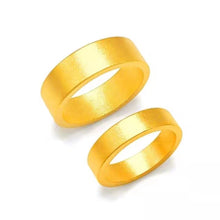 Load image into Gallery viewer, Ancient law inheritance flat-bottomed ring sand gold lovers pair ring matte plain men's and women's classic plain ring ring bracelet wholesale