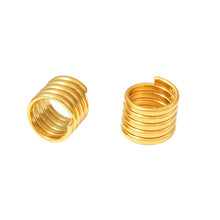 Load image into Gallery viewer, Baroque cross-border new geometric multi-layer winding wide version ring stainless steel plated 18k gold light luxury texture ring