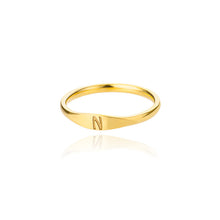 Load image into Gallery viewer, Cross-border 26 English Letter Ring Stainless Steel high quality Niche Design Light Luxury Opening Female Ring Food Ring