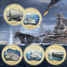 Load image into Gallery viewer, WR Gold Plated Coins United States Department of the Navy Warship Coins Collectibles World War ii Challenge Coins Dropshipping