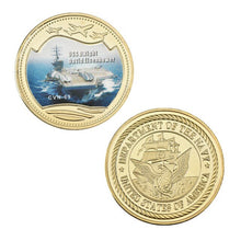 Load image into Gallery viewer, WR Gold Plated Coins United States Department of the Navy Warship Coins Collectibles World War ii Challenge Coins Dropshipping