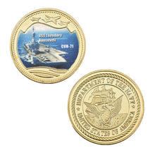 Load image into Gallery viewer, WR Gold Plated Coins United States Department of the Navy Warship Coins Collectibles World War ii Challenge Coins Dropshipping