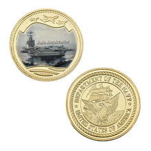 Load image into Gallery viewer, WR Gold Plated Coins United States Department of the Navy Warship Coins Collectibles World War ii Challenge Coins Dropshipping