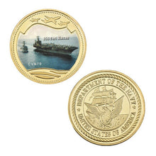 Load image into Gallery viewer, WR Gold Plated Coins United States Department of the Navy Warship Coins Collectibles World War ii Challenge Coins Dropshipping