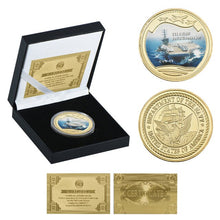 Load image into Gallery viewer, WR Gold Plated Coins United States Department of the Navy Warship Coins Collectibles World War ii Challenge Coins Dropshipping