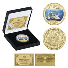 Load image into Gallery viewer, WR Gold Plated Coins United States Department of the Navy Warship Coins Collectibles World War ii Challenge Coins Dropshipping