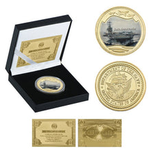 Load image into Gallery viewer, WR Gold Plated Coins United States Department of the Navy Warship Coins Collectibles World War ii Challenge Coins Dropshipping