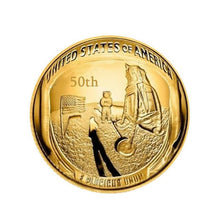 Load image into Gallery viewer, New Arrival US 50th Anniversary Apollo 11 Moon Landing Art Collection Retro Copper Coin Physical Gold Commemorative Coin Gift