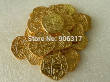 Load image into Gallery viewer, European Treasure  Spain Doubloon gold coin , Caribbean series pirate movie coin Difference colors coins for choose  100pcs/lot