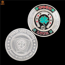 Load image into Gallery viewer, USA Texas Hold'Em Big Small Blind Flop Turn River Gold Plated Poker Card Guard Token Metal Coin Collection