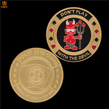 Load image into Gallery viewer, USA Texas Hold'Em Big Small Blind Flop Turn River Gold Plated Poker Card Guard Token Metal Coin Collection