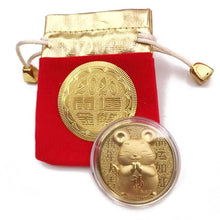 Load image into Gallery viewer, 2020 New Year Rat Commemorative Coin Chinese Zodiac Souvenir Mascot Mouse Coins With Gift Bag