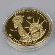 Load image into Gallery viewer, 1 Trillion Dollar Gold Coins Collectibles Silver Plated US Collection Metal Coin