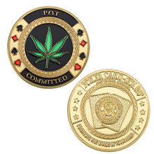 Load image into Gallery viewer, WR 24k Gold Casino Table Game Collectible Coin Chip Poker Card Guard Protects The Cards In Your Hand Golden Collection Gift