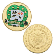 Load image into Gallery viewer, WR 24k Gold Casino Table Game Collectible Coin Chip Poker Card Guard Protects The Cards In Your Hand Golden Collection Gift