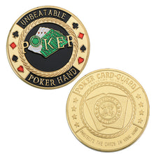 Load image into Gallery viewer, WR 24k Gold Casino Table Game Collectible Coin Chip Poker Card Guard Protects The Cards In Your Hand Golden Collection Gift