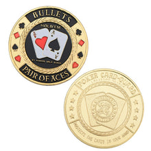 Load image into Gallery viewer, WR 24k Gold Casino Table Game Collectible Coin Chip Poker Card Guard Protects The Cards In Your Hand Golden Collection Gift
