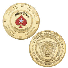 Load image into Gallery viewer, WR 24k Gold Casino Table Game Collectible Coin Chip Poker Card Guard Protects The Cards In Your Hand Golden Collection Gift