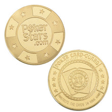 Load image into Gallery viewer, WR 24k Gold Casino Table Game Collectible Coin Chip Poker Card Guard Protects The Cards In Your Hand Golden Collection Gift