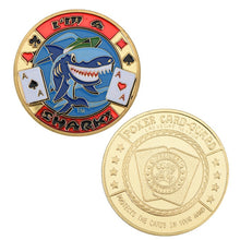 Load image into Gallery viewer, WR 24k Gold Casino Table Game Collectible Coin Chip Poker Card Guard Protects The Cards In Your Hand Golden Collection Gift