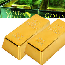 Load image into Gallery viewer, Gold Brick Plastic Paperweigh Simulation Home Door Office Fake Gold Bar Collectable Golden Toy Table Decor Gate Stopper Shop