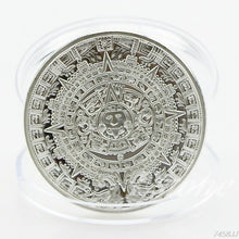 Load image into Gallery viewer, Gold Silver Plated Mayan Aztec Calendar Souvenir Commemorative Coin Collection Gift