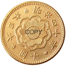 Load image into Gallery viewer, Japan 10 Yen - Meiji 40，43 years Coin Copy Gold Plated 21.21 mm