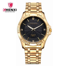 Load image into Gallery viewer, NATATE CHENXI Clock Gold Fashion Men Watch Full gold Stainless Steel Quartz Watches Wrist Watch Wholesale Gold Watch Men 0940