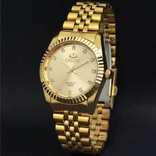 Load image into Gallery viewer, Golden New Clock gold Fashion Men watch full gold Stainless Steel Quartz watches Wrist Watch Wholesale CHENXI Gold watch men