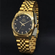 Load image into Gallery viewer, Golden New Clock gold Fashion Men watch full gold Stainless Steel Quartz watches Wrist Watch Wholesale CHENXI Gold watch men