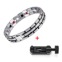 Load image into Gallery viewer, Healing Magnetic Bracelet Men/Woman 316L Stainless Steel 3 Health Care Elements(Magnetic,FIR,Germanium) Gold Bracelet Hand Chain