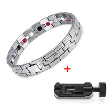 Load image into Gallery viewer, Healing Magnetic Bracelet Men/Woman 316L Stainless Steel 3 Health Care Elements(Magnetic,FIR,Germanium) Gold Bracelet Hand Chain