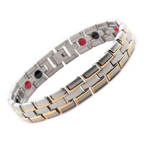 Load image into Gallery viewer, Healing Magnetic Bracelet Men/Woman 316L Stainless Steel 3 Health Care Elements(Magnetic,FIR,Germanium) Gold Bracelet Hand Chain