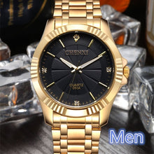 Load image into Gallery viewer, NATATE CHENXI Clock Gold Fashion Men Watch Full gold Stainless Steel Quartz Watches Wrist Watch Wholesale Gold Watch Men 0940