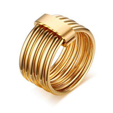 Load image into Gallery viewer, Female Fashion Mix Color Ring Quality Stainless Steel with Gold Rose Gold Silver Plated Party Ring for Women Gold Jewelry