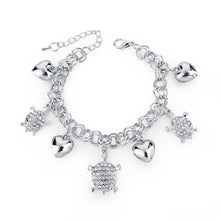 Load image into Gallery viewer, LongWay Heart Beetle Charm Bracelets Bangles For Women Gold Color Bracelet Austrian Crystal Chain Pulseras SBR140221
