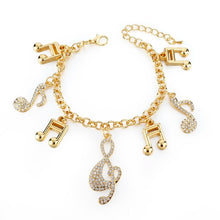 Load image into Gallery viewer, LongWay Heart Beetle Charm Bracelets Bangles For Women Gold Color Bracelet Austrian Crystal Chain Pulseras SBR140221
