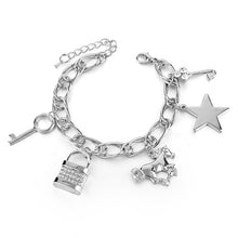Load image into Gallery viewer, LongWay Heart Beetle Charm Bracelets Bangles For Women Gold Color Bracelet Austrian Crystal Chain Pulseras SBR140221