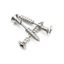 Load image into Gallery viewer, 1Pair Punk Fashion Gold Black Color Stainless Nail Screw Stud Earring for Women &amp; Men Helix Ear Piercings Fashion Jewelry F3903